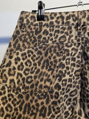 Vero Moda Leopard Print Straight Leg Jeans - Brown & Black